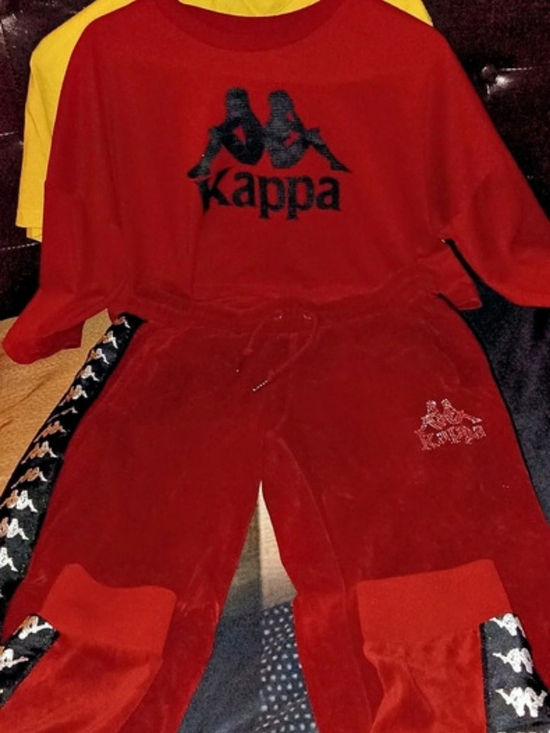 Kappa Pants - Kappa Matching Track Set in Red & Matching Joggers